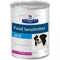 Влажный корм для собак Hill's Prescription Diet D/D Food Sensitivities при пищевой аллергии, утка