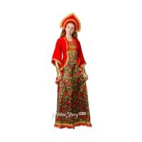 Батик Карнавальный костюм для взрослых Сударыня с красной хохломой, 46 размер 2020-46