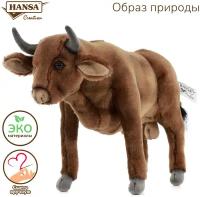 Реалистичная мягкая игрушка Hansa Creation, 5829 Бык, коричневый, 30 см