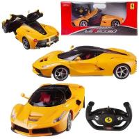 Машина р/у 1:14 Ferrari LaFerrari, со световыми эффектами, открываются двери, 34х15х8см, цвет жёлтый 2.4G