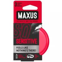 Ультратонкие презервативы в железном кейсе MAXUS Sensitive - 3 шт