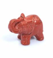 Фигурка Слон из натурального камня, красная яшма