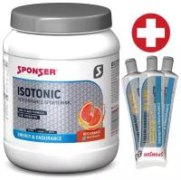 Изотоник SPONSER ISOTONIC + 3 x LIQUID ENERGY PLUS 70 г 1000 г + 3 геля, Красный апельсин