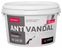 Краска силиконовая антивандальная Bayramix Ultra Durable AntiVandal белая, матовая (2,7л)