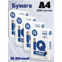 Бумага офисная, для печати, для принтера, IQ Allround, А4, марка B, 2000 листов