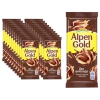 Молочный шоколад Alpen Gold Альпен голд темный и белый, 85г х 21 шт