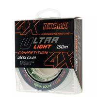 Шнур рыболовный плетеный Akara Ultra Light Competition Green 150 м