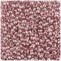 Бисер круглый Gamma 6, 10/0, 2,3 мм, 10 шт*5 г, 1-й сорт, F444 темно-розовый металлик