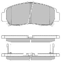 Колодки тормозные Honda Civic (FD, FA) 05-, FR-V 04-, Stream 01- передние Allied Nippon