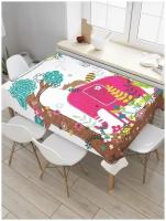 Скатерть прямоугольная JoyArty на кухонный стол "Детская фантазия" из оксфорда, 180x145 см