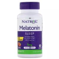 Таблетки растворимые Natrol Melatonin Fast Dissolve, 5 мг, 90 шт