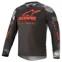 Джерси детская Alpinestars Youth Racer Tactical Jersey, серый/камуфляжный/красный