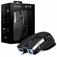 Мышь EVGA проводная (903-W1-17BK-K3 MOUSE) X17, WIRE, RETAIL, GLOBAL, BLACK (439482)