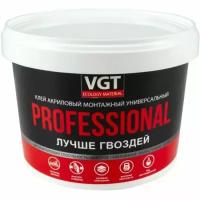 Клей акриловый монтажный универсальный Vgt (ВГТ) Professional, 3 кг, белый