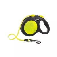 Рулетка Flexi "Neon. Safety Plus" (M, 25 кг, лента 5 м)