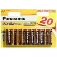 Батарейки Panasonic щелочные AA Alkiline power multi pack в блистере 20 шт. (LR6REB/20BW)