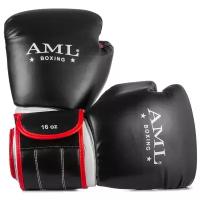 Перчатки боксерские AML Boxing, черные, ПУ (16 унций)