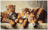 Leopards (Леопарды) #910 LetiStitch Набор для вышивания 31 x 19 см Счетный крест