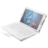 Клавиатура MyPads для Samsung Galaxy Tab E 9.6 SM-T560N/ T561N/ T565N съемная беспроводная Bluetooth в комплекте c кожаным чехлом и пластиковыми
