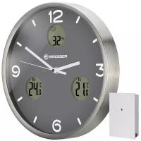 Часы настенные Bresser MyTime io NX Thermo/Hygro, 30 см, серые 76438 Bresser 76438