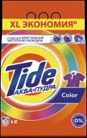 Стиральный порошок Tide Аква Пудра, 4 кг, 4 л, природа и свежесть, без отдушки, для цветных тканей, для синтетических тканей