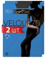 Колготки женские Omsa Velour 70 Antracite 4 (спайка 2 шт)