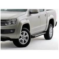 Пороги алюминиевые с площадкой "BMW-style D" (арт. D193AL.5803.2) VOLKSWAGEN Amarok 2016- н.в