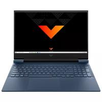 16.1" Ноутбук HP Victus 16-e089ur (1920x1080, AMD Ryzen 5 3.3 ГГц, RAM 16 ГБ, SSD 512 ГБ, GeForce GTX 1650, Win10 Home), 4E1T1EA, насыщенный синий