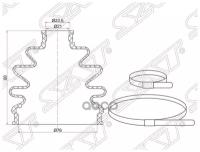 C1117 SAT Пыльник шруса наружный SUBARU FORESTER 97-08 EJ20, 08- EJ25/IMPREZA 01-08 (2 хомута. резина