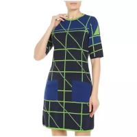 Платье, Donatella_Via_Roma, синий_зеленый, Арт.9970 (XL)