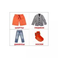 Clothes/Одежда, Вундеркинд с пеленок (карточки Домана мини, на русском и английском)