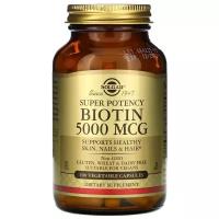 Капсулы SOLGAR Biotin 5000 мкг, 100 шт