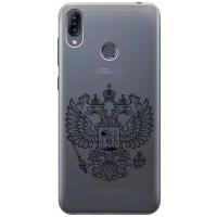 Ультратонкий силиконовый чехол-накладка Transparent для Asus Zenfone Max (M2) ZB633KL с 3D принтом "Patriotic Spirit"