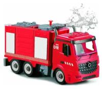 Пожарная машина-конструктор Funky Toys Die-cast, фрикционная, свет, звук, вода, 1:12 61115