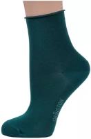 Женские носки из мерсеризованного хлопка Grinston socks зеленые