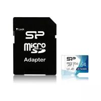 Silicon Power Флеш карта microSDXC 64Gb Class10 Silicon Power SP064GBSTXDU3V20AB Superior Pro Colorful + adapter