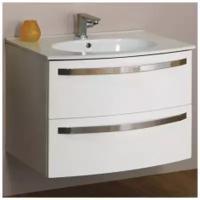 База под раковину с двумя выдвижными ящиками CEZARES COMFORT 54356 Bianco Lucido