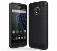 Чехол-накладка Carbon Fibre для Motorola Moto G5 (черный)