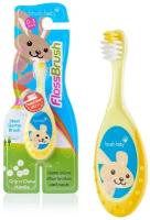 Brush-Baby FlossBrush зубная щетка, 0-3 года, желтая