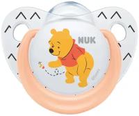 Пустышка силиконовая ортодонтическая NUK Disney Winnie the Pooh с футляром, 6-18 мес