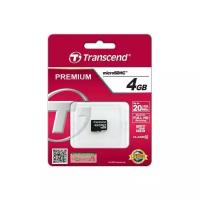 Transcend Карта памяти MicroSDHC 4GB Transcend Class10 no Adapter (TS4GUSDC10)