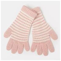 Снежань Перчатки для девочки удлинённые, цвет розовый, размер 14