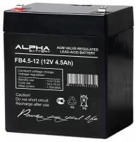 Аккумулятор для ИБП Alpha Battery FB 4.5-12 (12В, 4.5Ач / 12V, 4.5Ah)