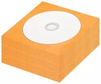 Диск CD-R 700Mb 52x Printable CMC, в бумажном конверте с окном, оранжевый, 100 шт