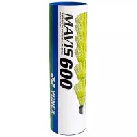 Воланы для бадминтона Yonex Mavis 600 x6 Yellow, Средний