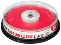 Диск Mirex CD-R 700Mb HOTLINE 48X cake, упаковка 10 штук