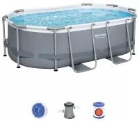 Бассейн каркасный Bestway, 305х200х84 см, Power Steel Oval Pool, 5614A, фильтр-насос, 3668 л, поплавок-дозатор