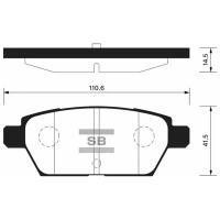 Колодки тормозные задние SP1476 для Ford Fusion / Mazda 6 2006> / Lincoln MKZ 2007>