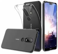 Чехол панель-накладка MyPads для Nokia X6 / Nokia 6.1 Plus ультра-тонкая полимерная из мягкого качественного силикона прозрачная