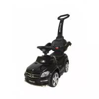 Каталка с ручкой RiverToys Mercedes-Benz A888AA-H со звуковыми эффектами - черная